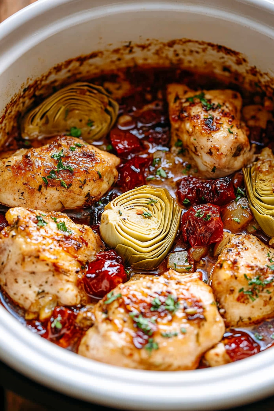 Crock Pot Chicken with Artichokes Recipe