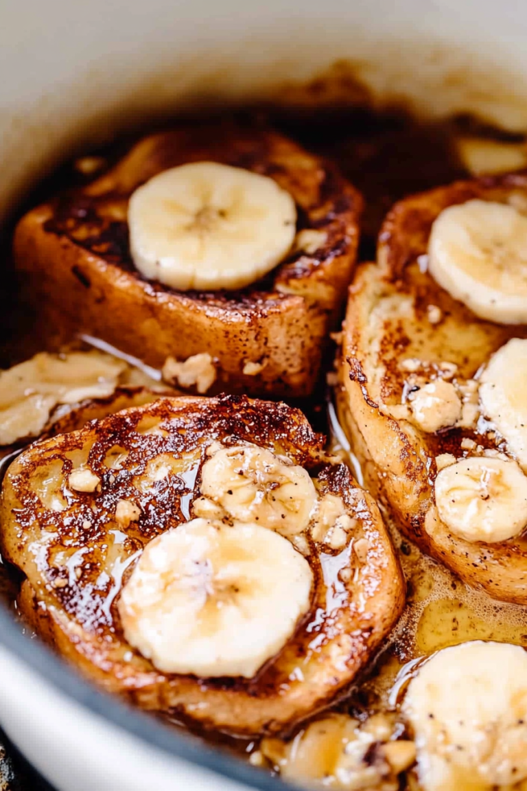 Crock Pot Creamy Banana French Toast Recipe