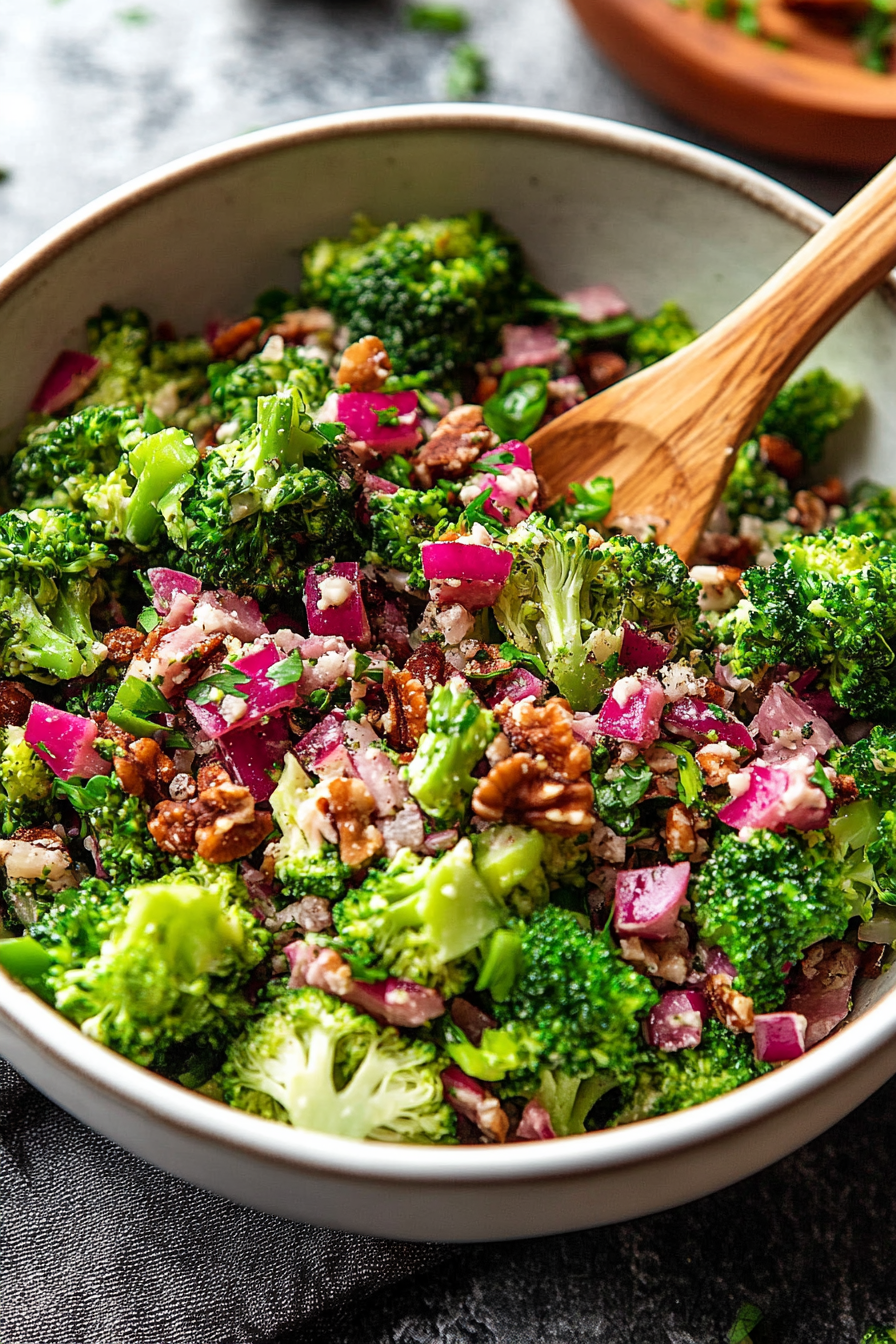 Crunchy Broccoli Salad Recipe Final Dish Presentation