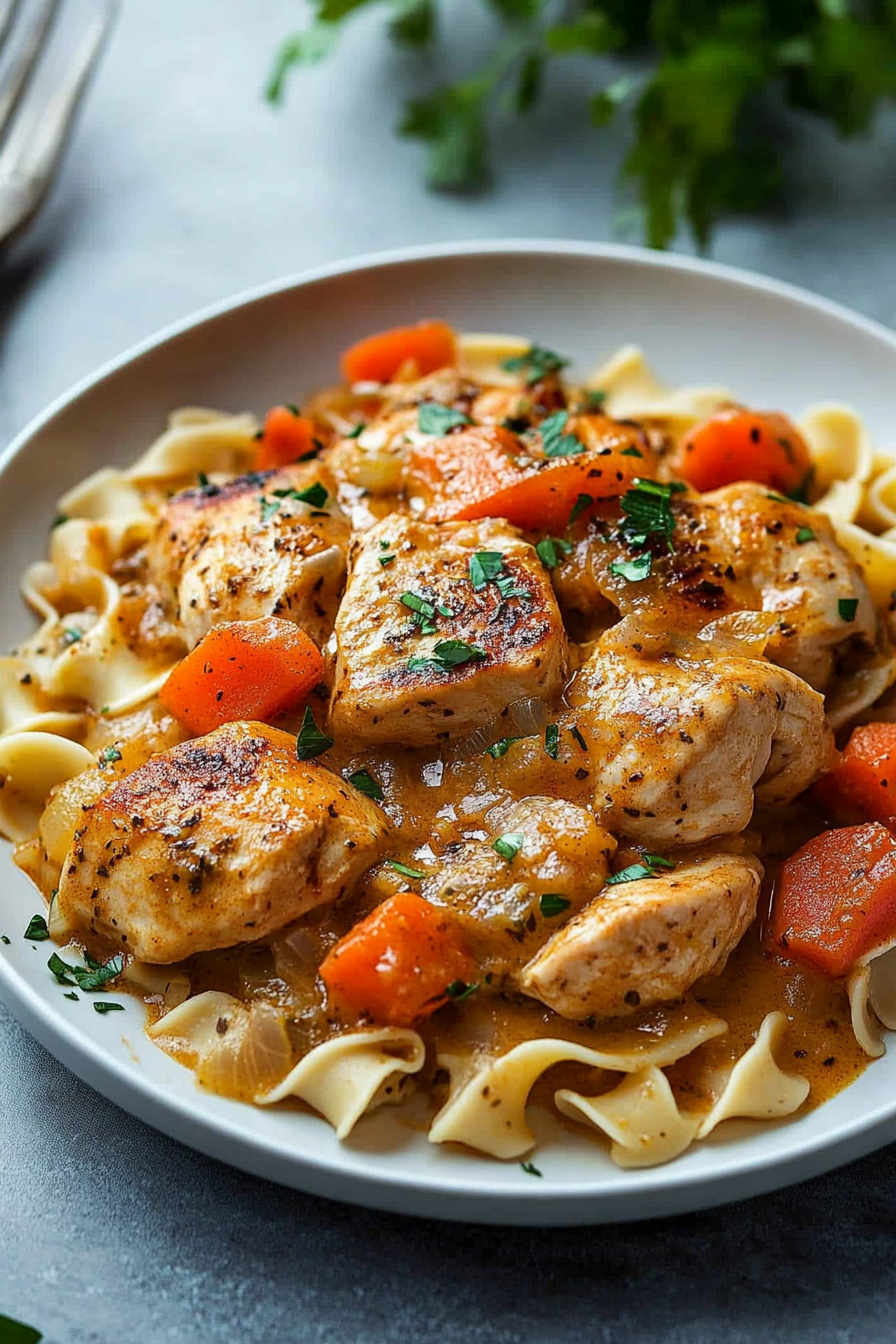 Delicious Chicken Paprikash Recipe Final Dish Presentation