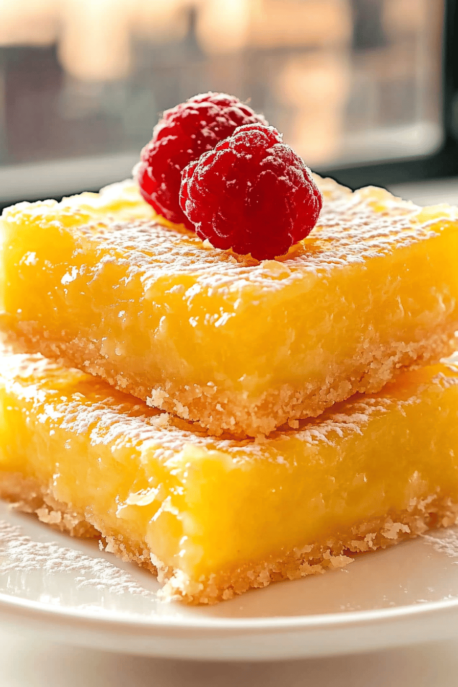 Delish Lemon Bars Recipe Final Dish Presentation
