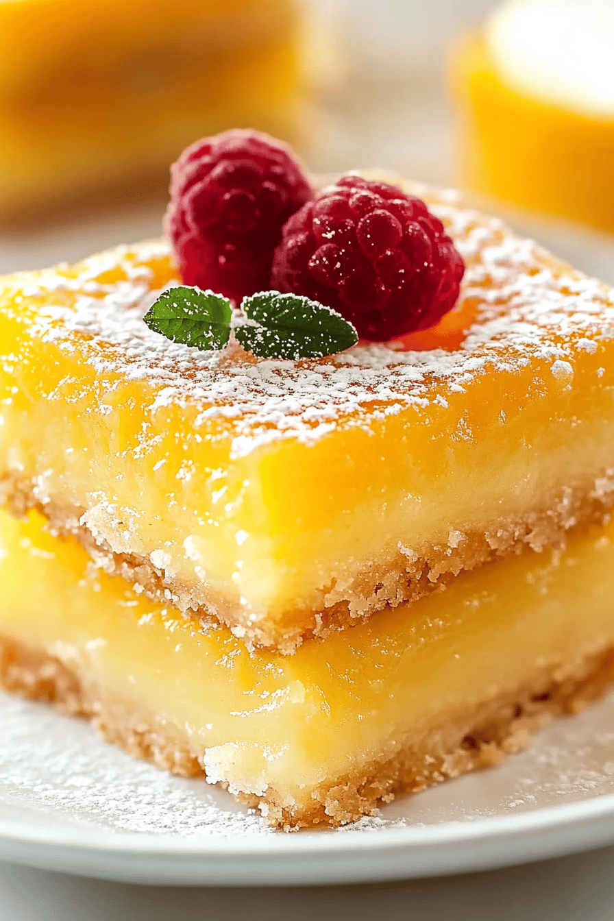 Delish Lemon Bars Recipe Final Dish Presentation