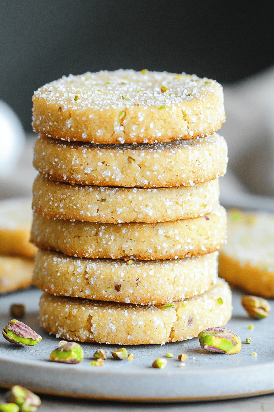 Delish Pistachio Shortbread Cookies Recipe