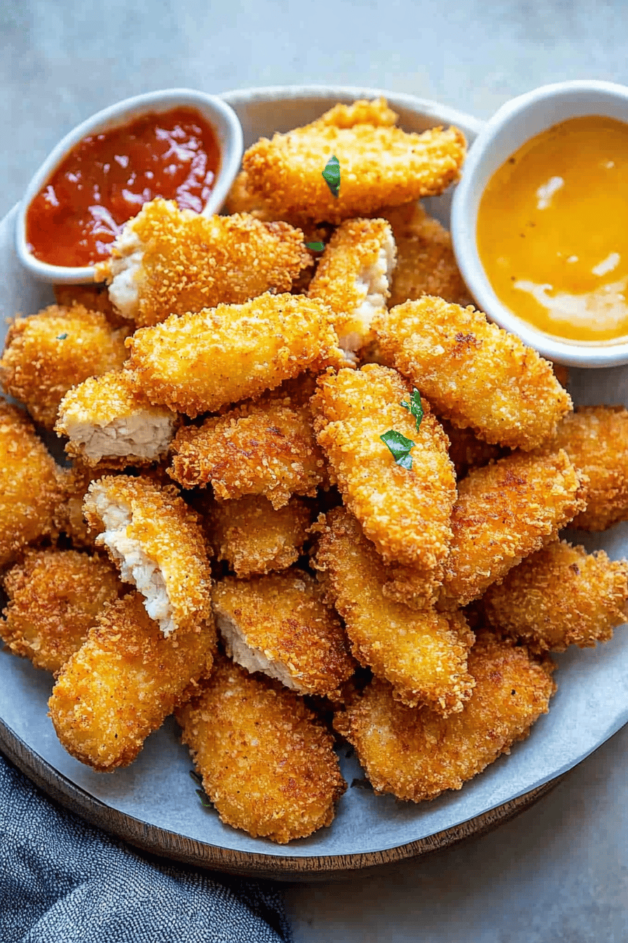 Easy Air Fryer Chicken Nuggets Recipe Final Dish Presentation