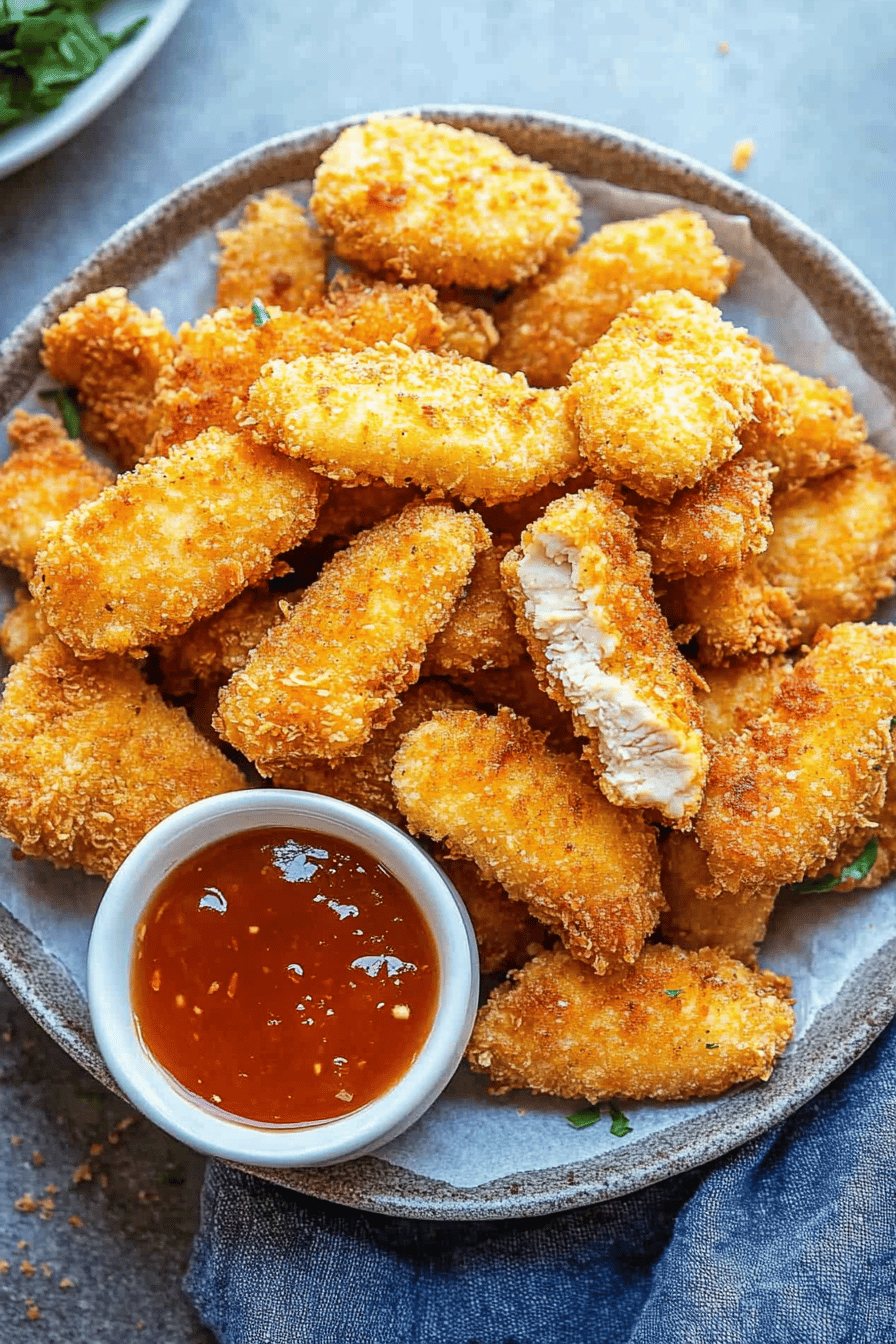 Easy Air Fryer Chicken Nuggets Recipe Final Dish Presentation