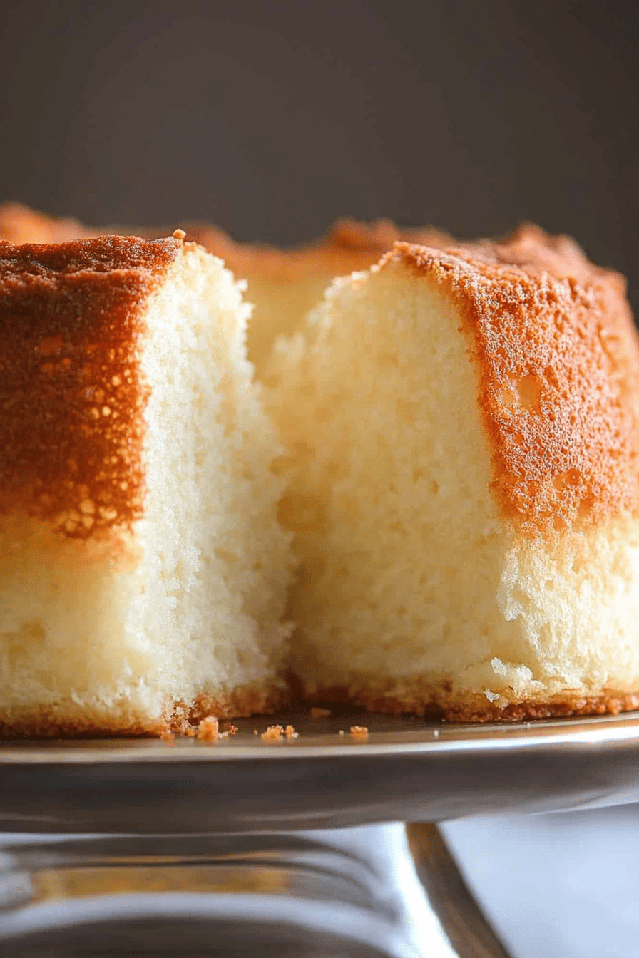 Easy Angel Food Cake Recipe Final Dish Presentation