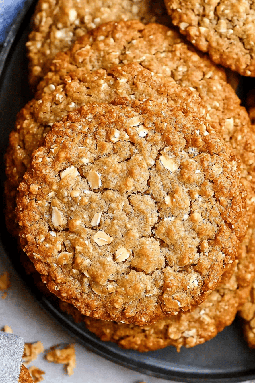 Easy Anzac Biscuits Recipe Final Dish Presentation