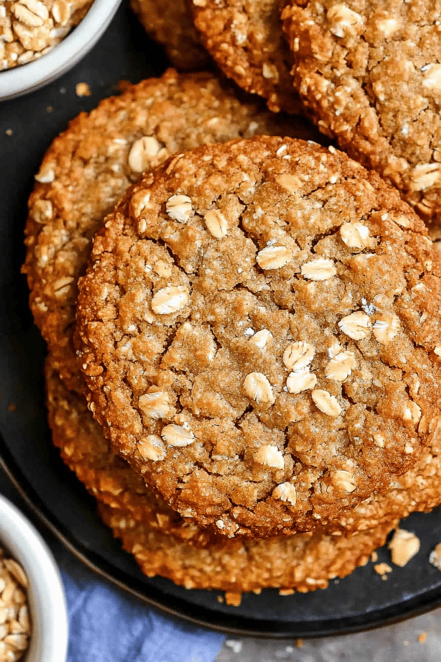 Easy Anzac Biscuits Recipe Final Dish Presentation