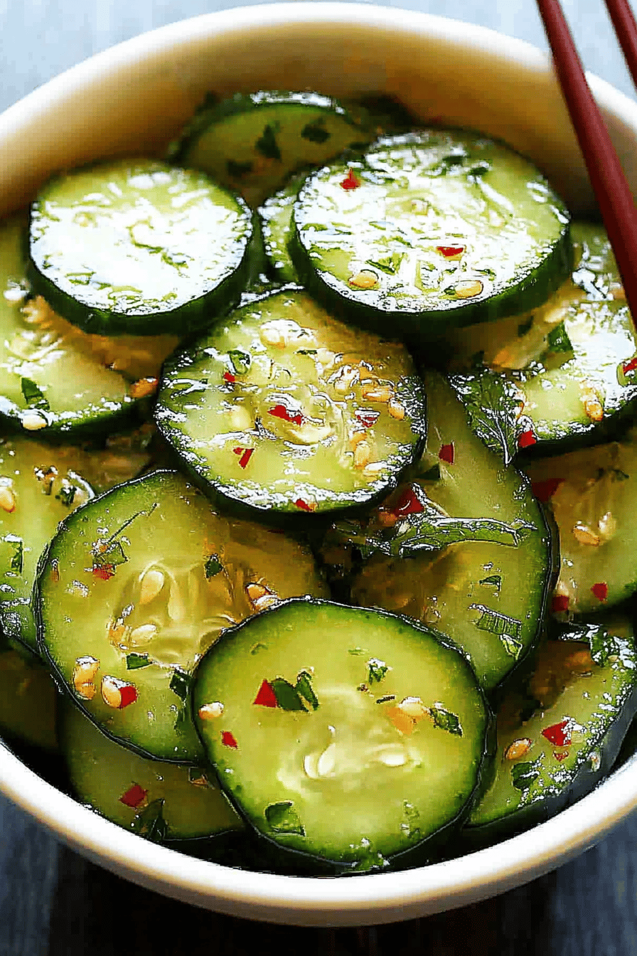 Easy Asian Cucumber Salad Recipe ingredients