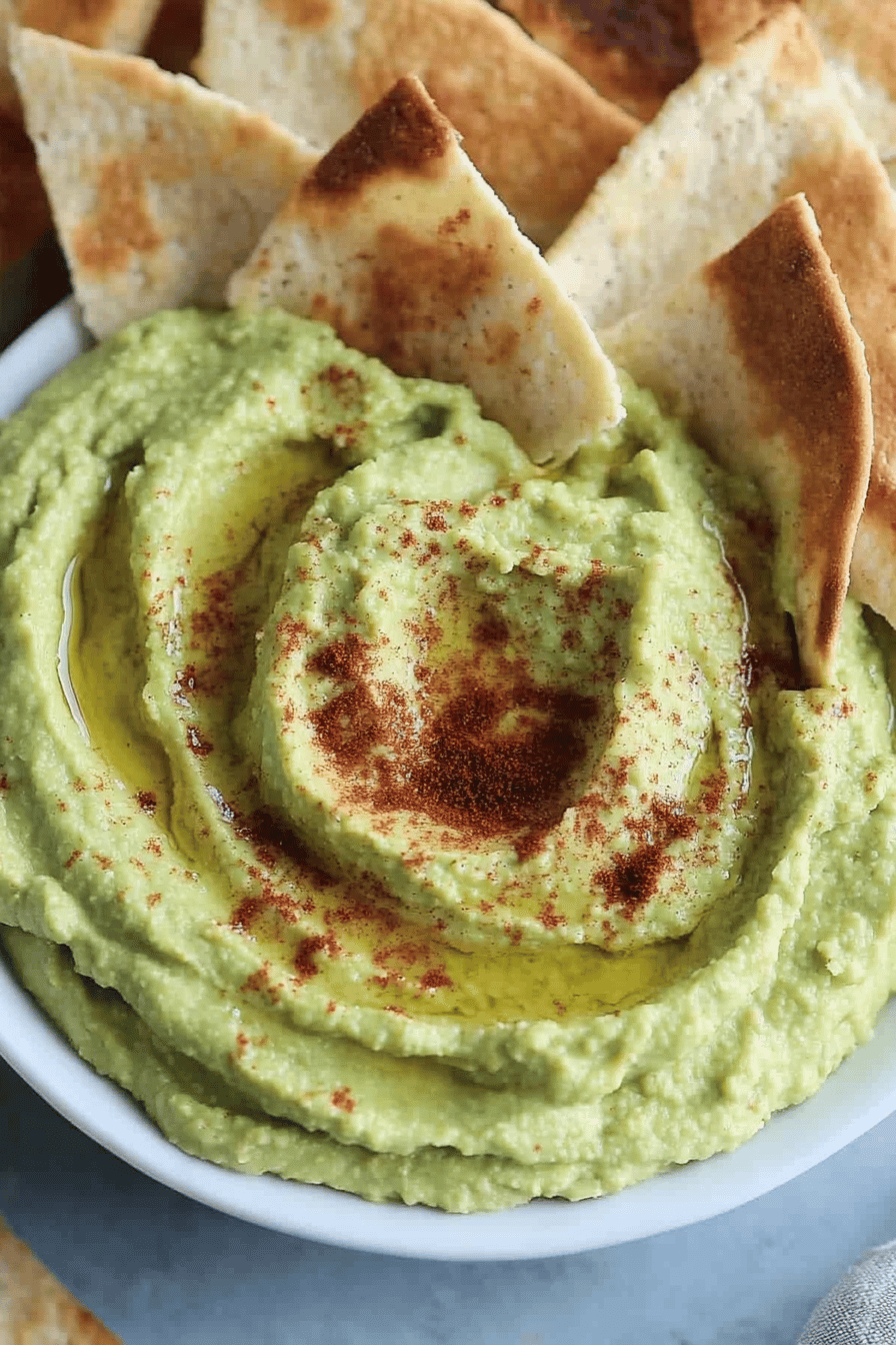 Easy Avocado Hummus Recipe Final Dish Presentation