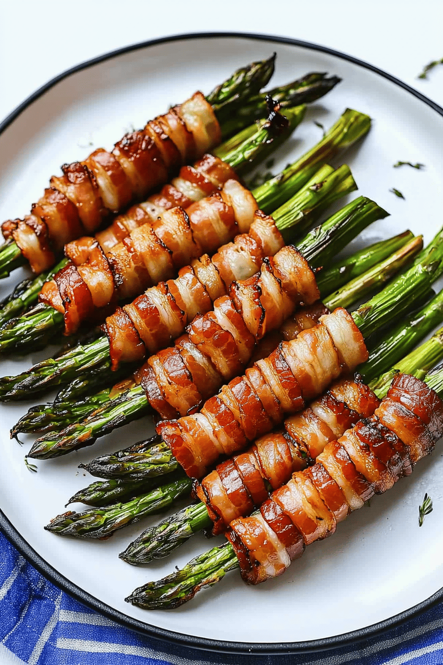 Easy Bacon-Wrapped Asparagus Recipe Final Dish Presentation