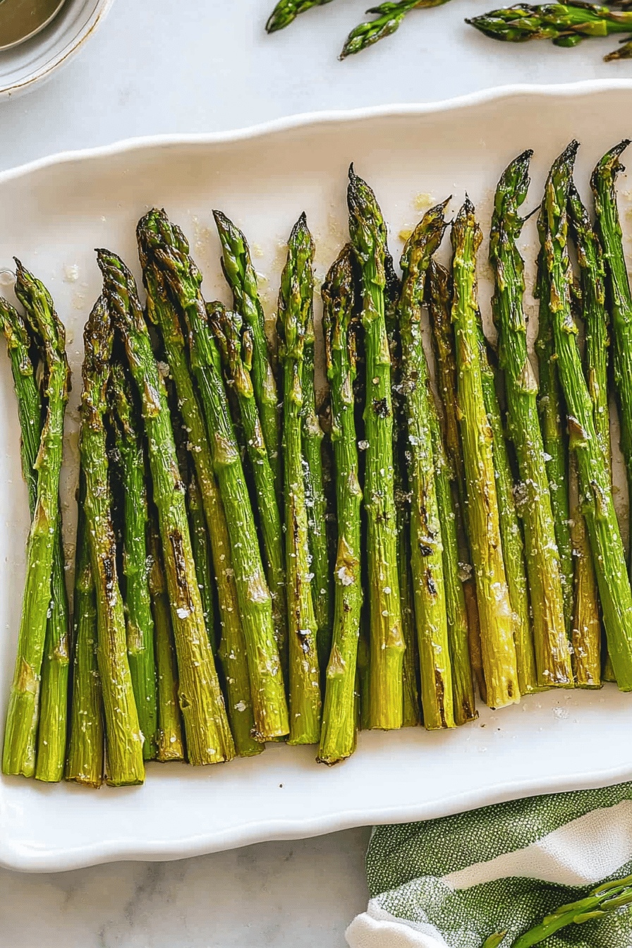 Easy Baked Asparagus Recipe Final Dish Presentation