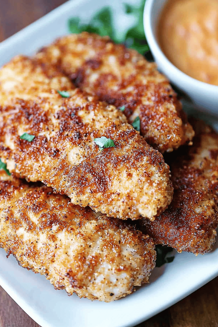 Easy Baked Chicken Tenders Recipe Final Dish Presentation
