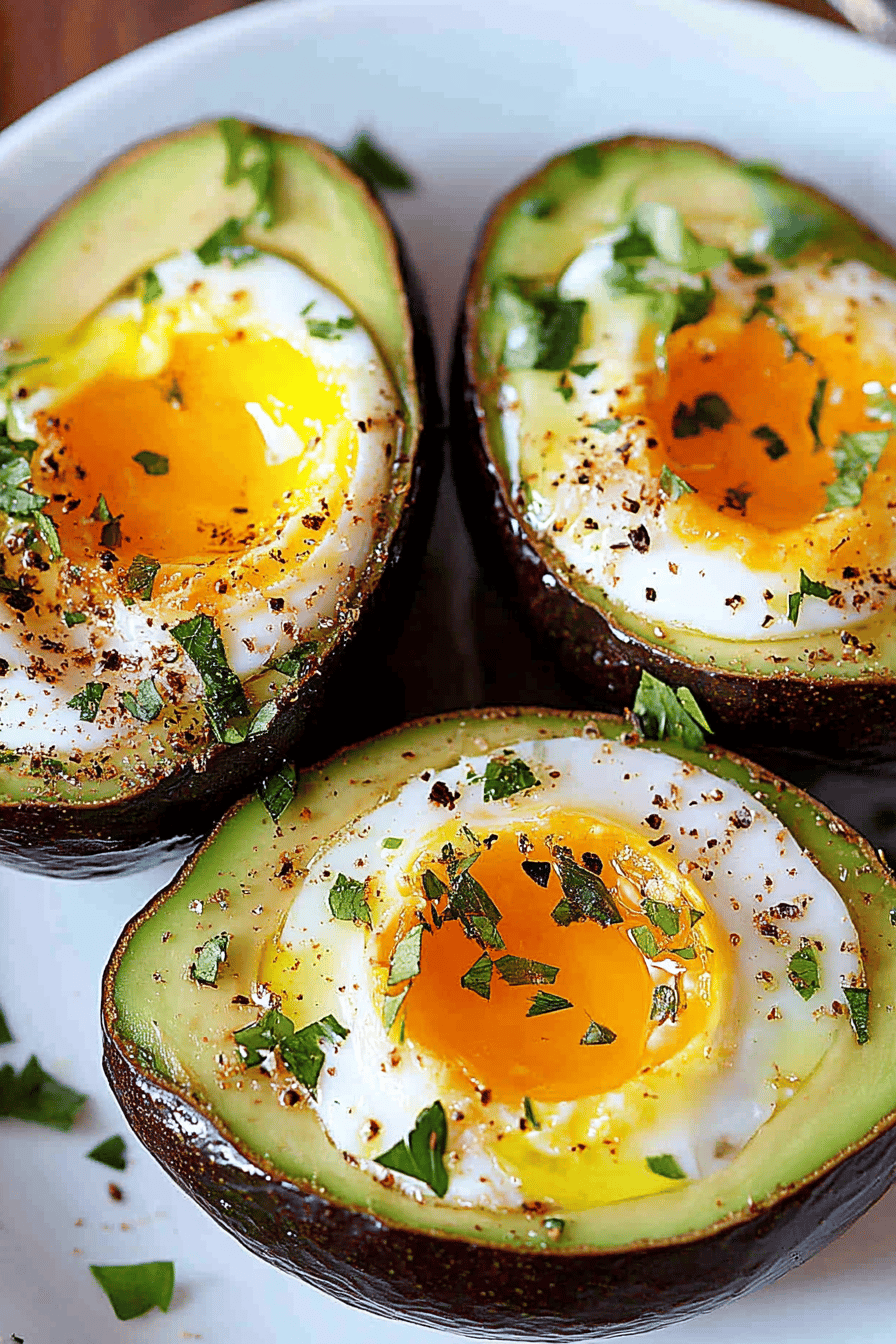 Easy Baked Eggs in Avocado Recipe