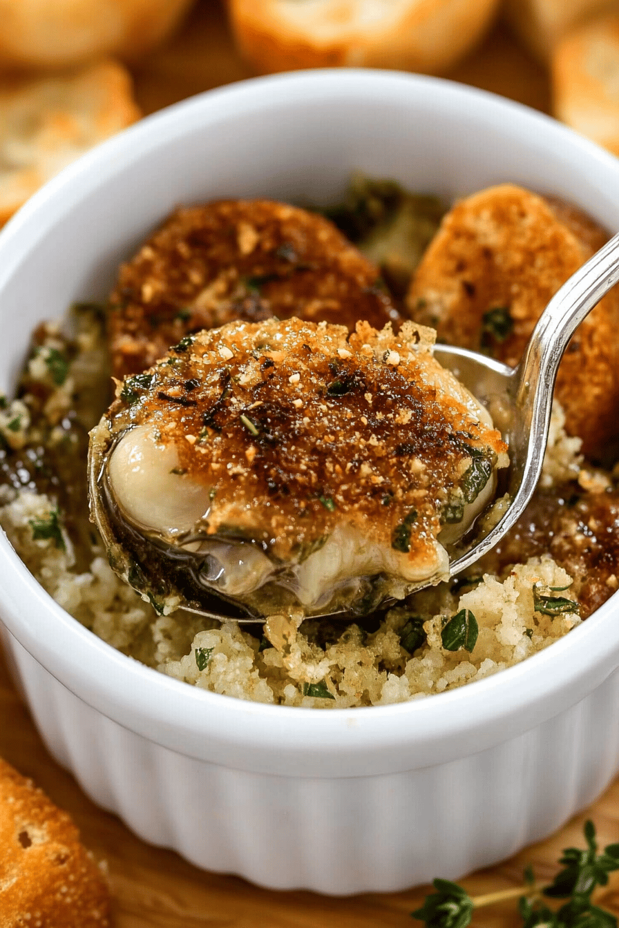 Easy Baked Herbed Oysters Recipe Final Dish Presentation
