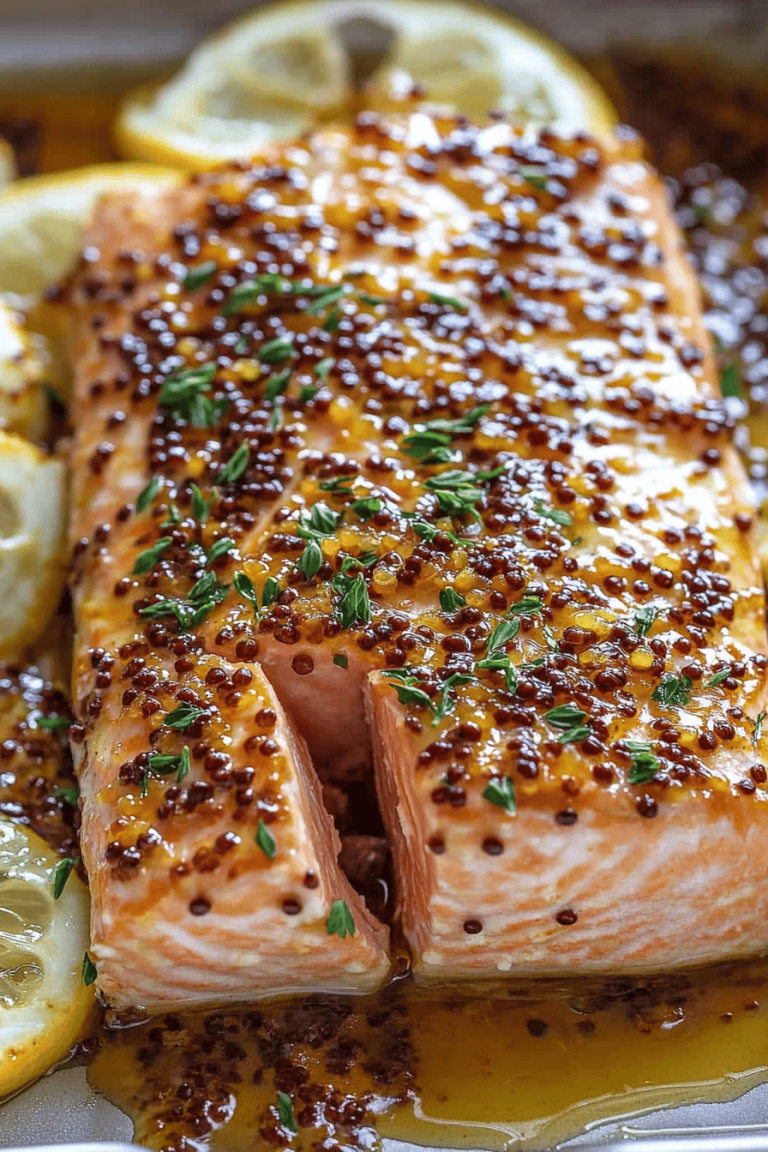 Easy Baked Honey Mustard Salmon Recipe