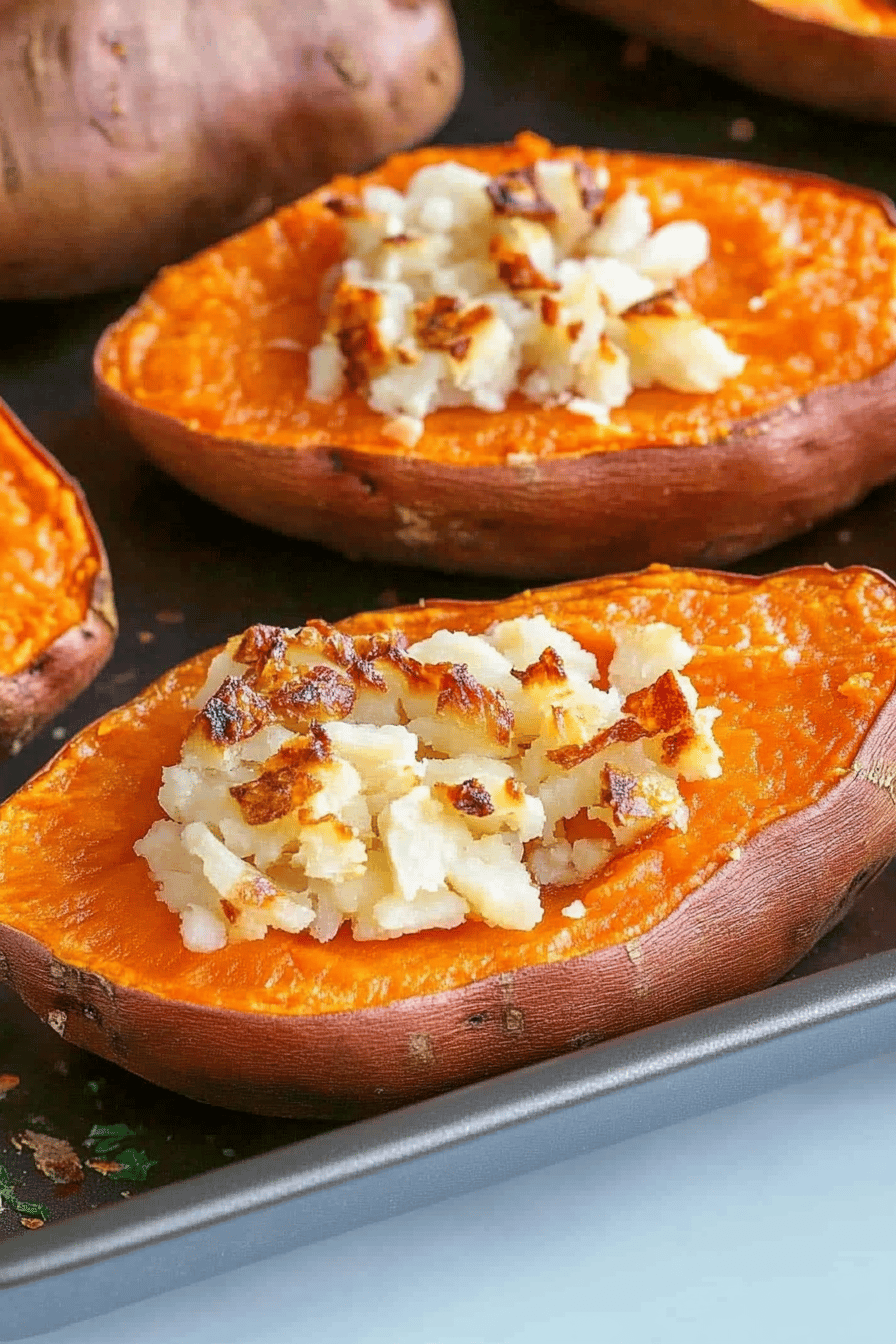Easy Baked Sweet Potatoes Recipe Final Dish Presentation