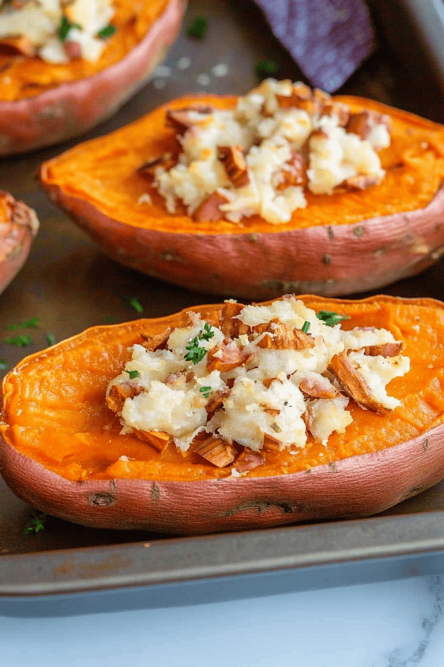 Easy Baked Sweet Potatoes Recipe Final Dish Presentation