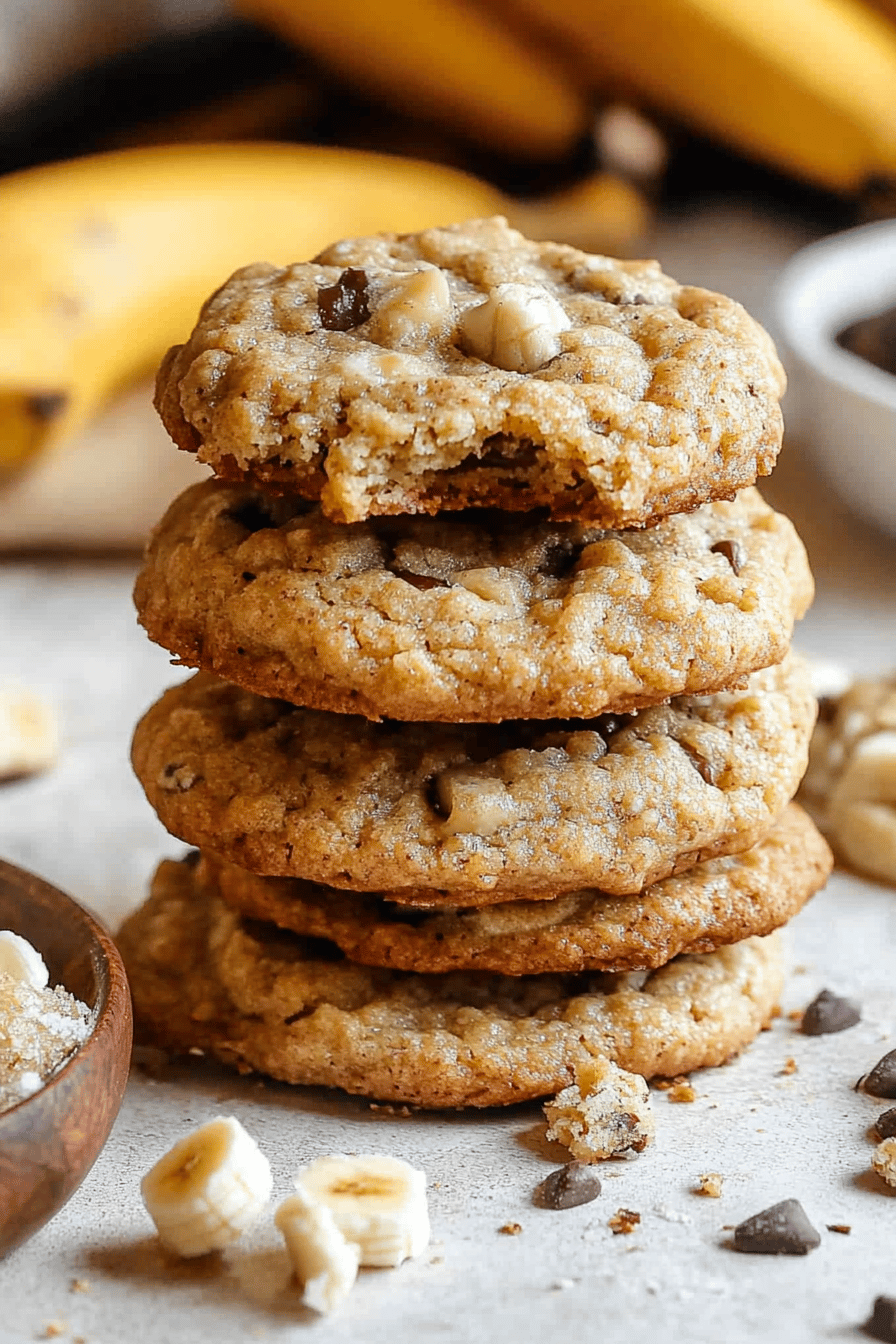 Easy Banana Bread Cookies Recipe Final Dish Presentation