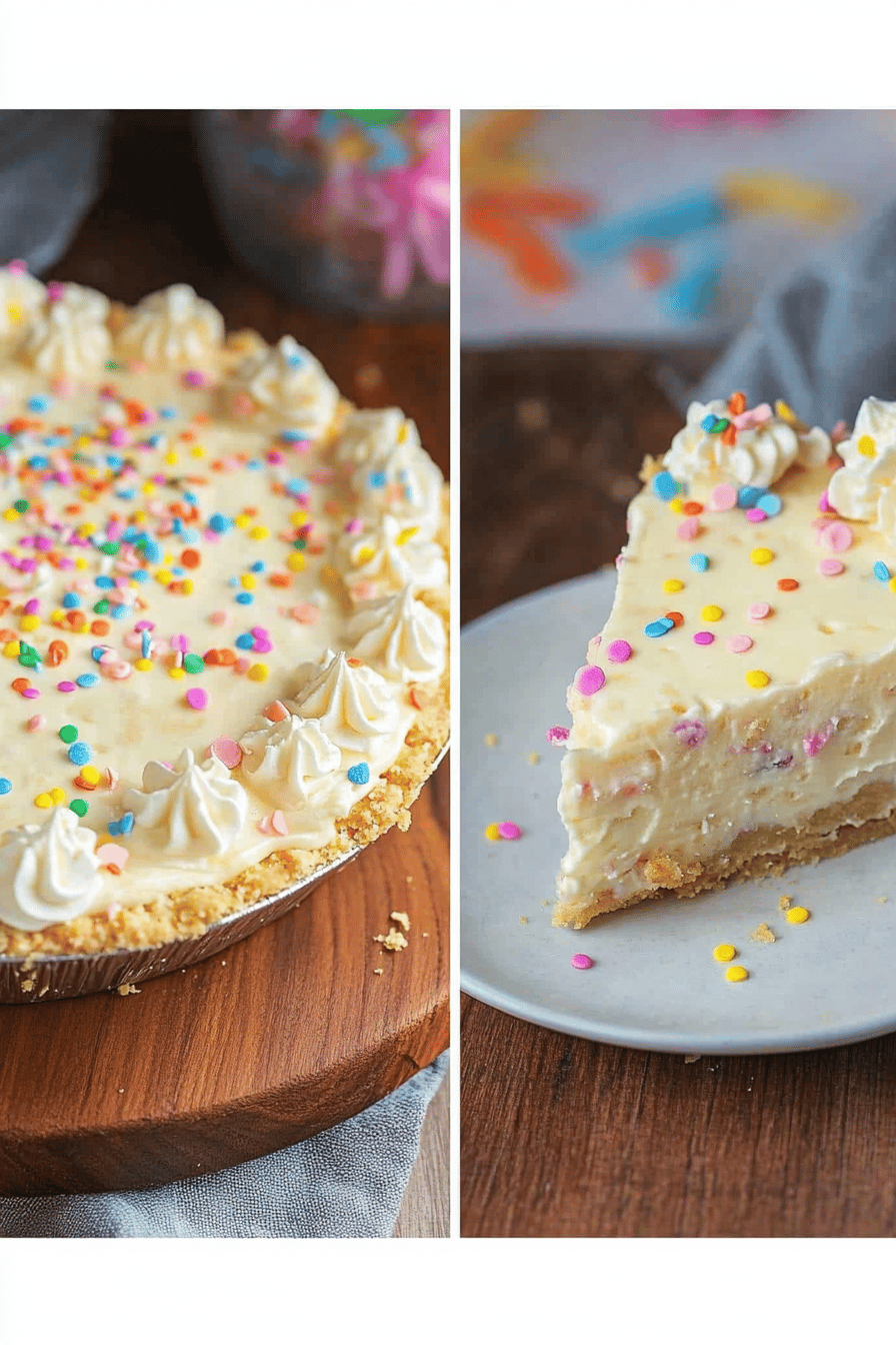 Easy Birthday Cake Pie Recipe Final Dish Presentation