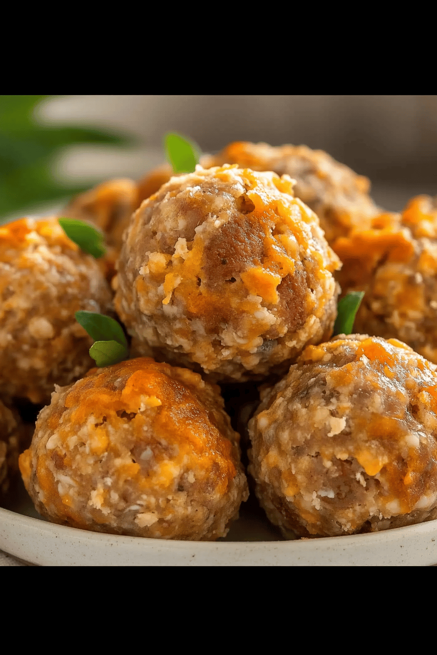 Easy Bisquick Sausage Balls Recipe Final Dish Presentation