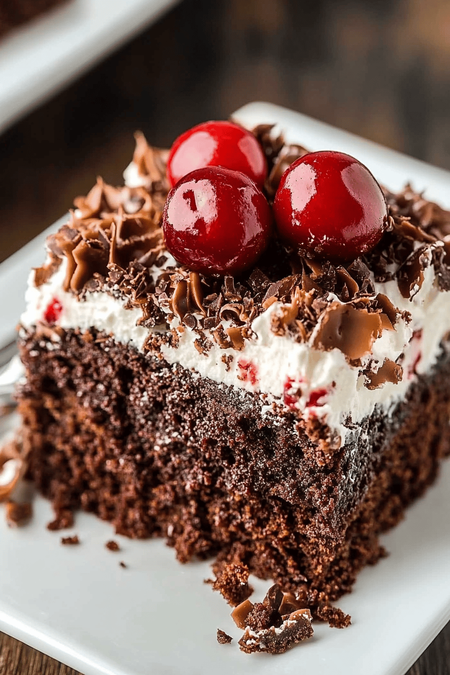 Easy Black Forest Cake Recipe Final Dish Presentation
