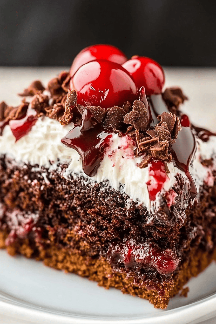 Easy Black Forest Cake Recipe Final Dish Presentation