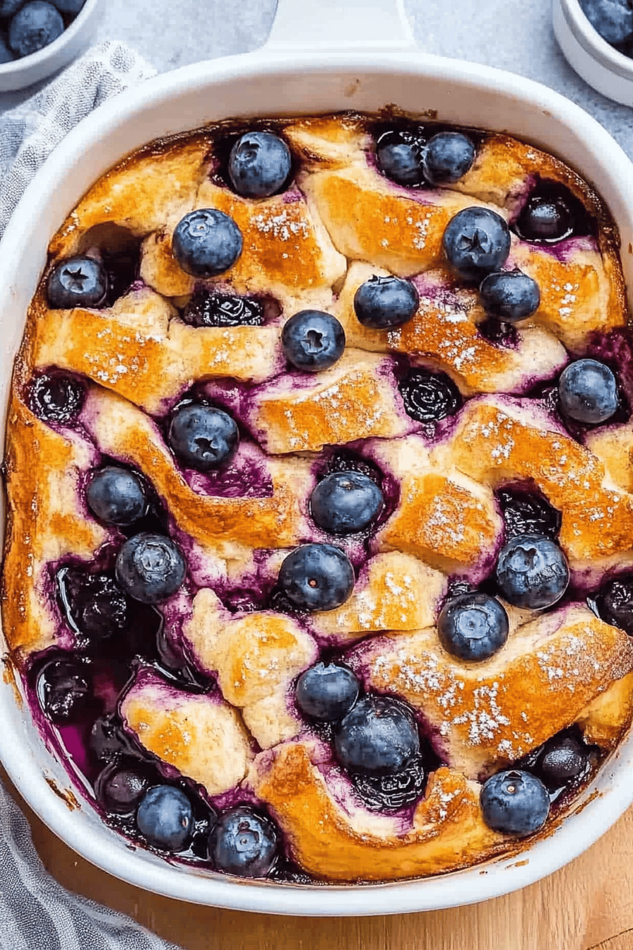 Easy Blueberry French Toast Bake Recipe Final Dish Presentation