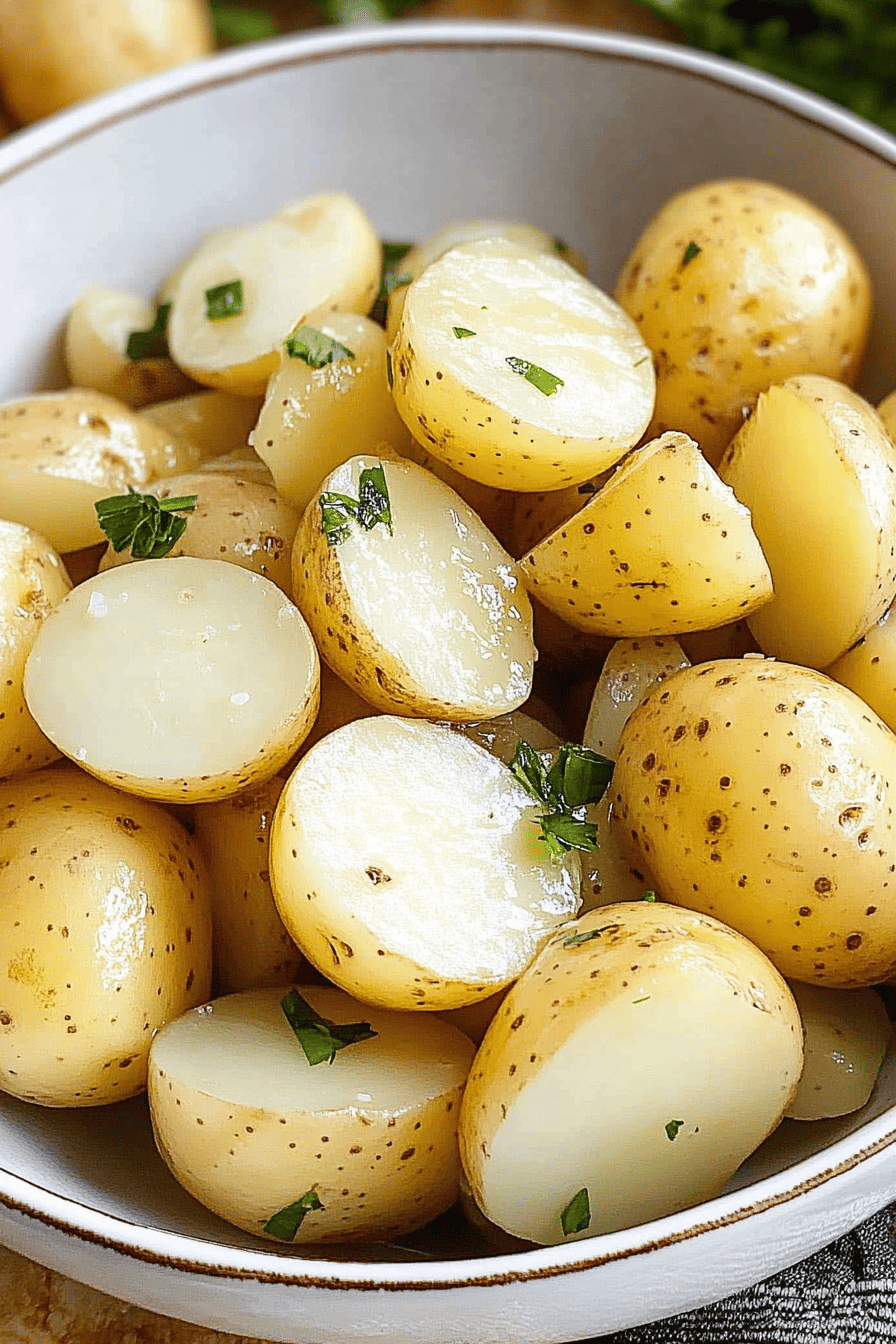 Easy Boiled Potatoes Recipe Final Dish Presentation