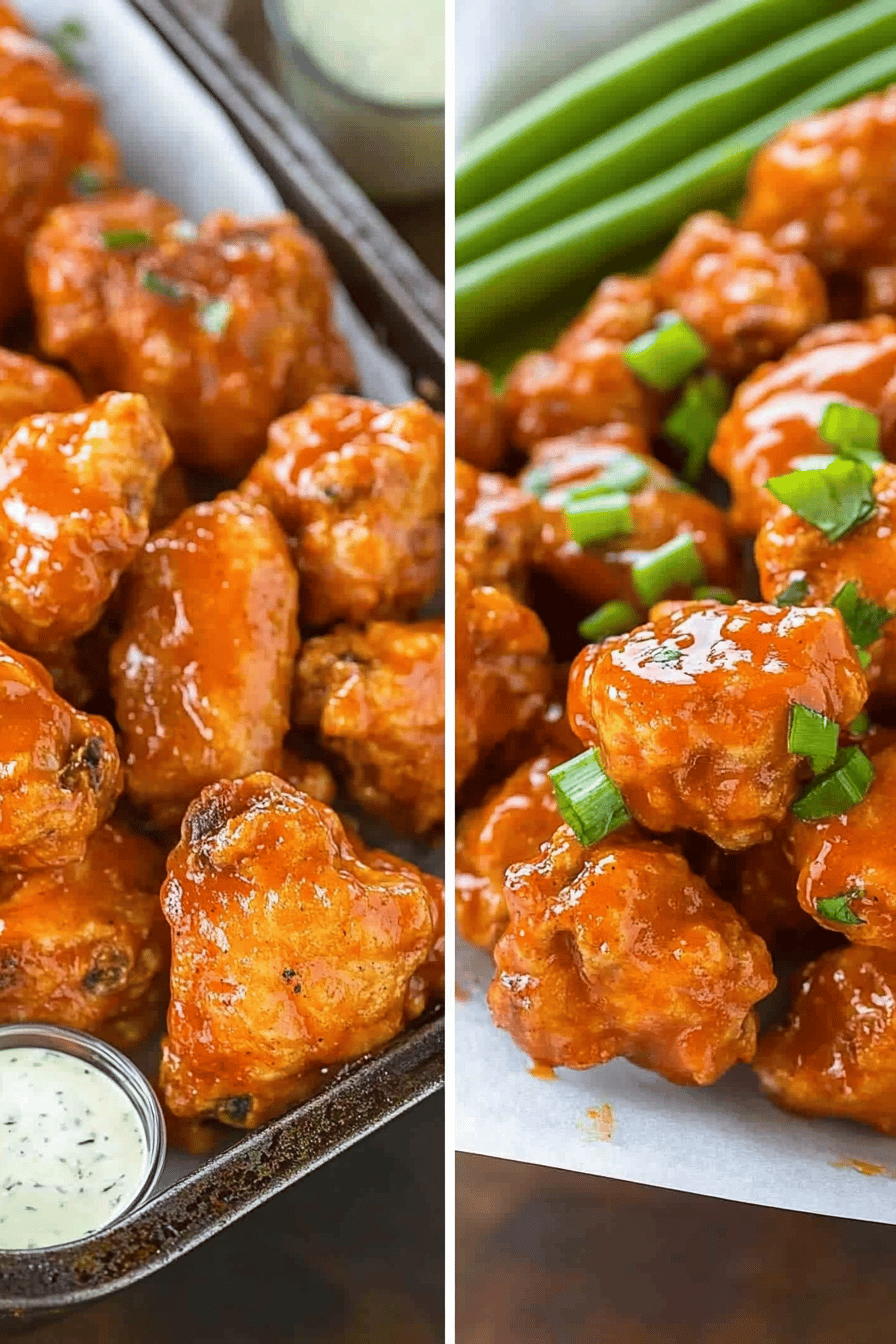Easy Boneless Buffalo Wings Recipe Final Dish Presentation