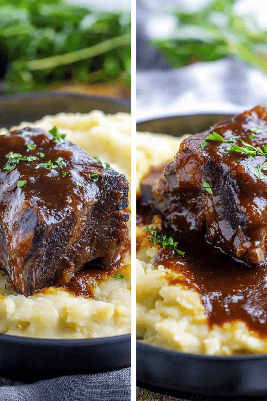 Easy Braised Short Ribs Recipe Final Dish Presentation