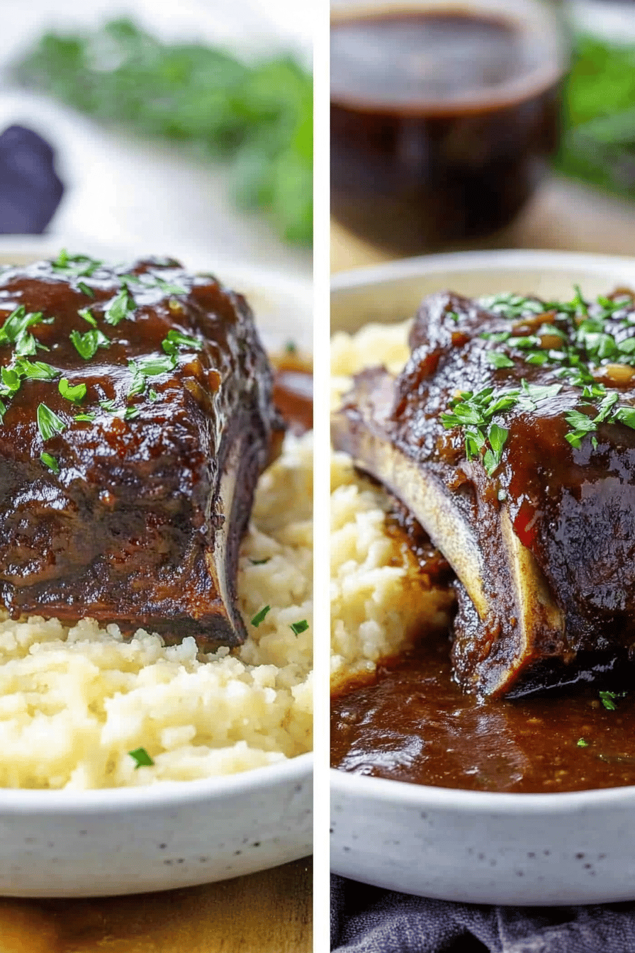 Easy Braised Short Ribs Recipe Final Dish Presentation