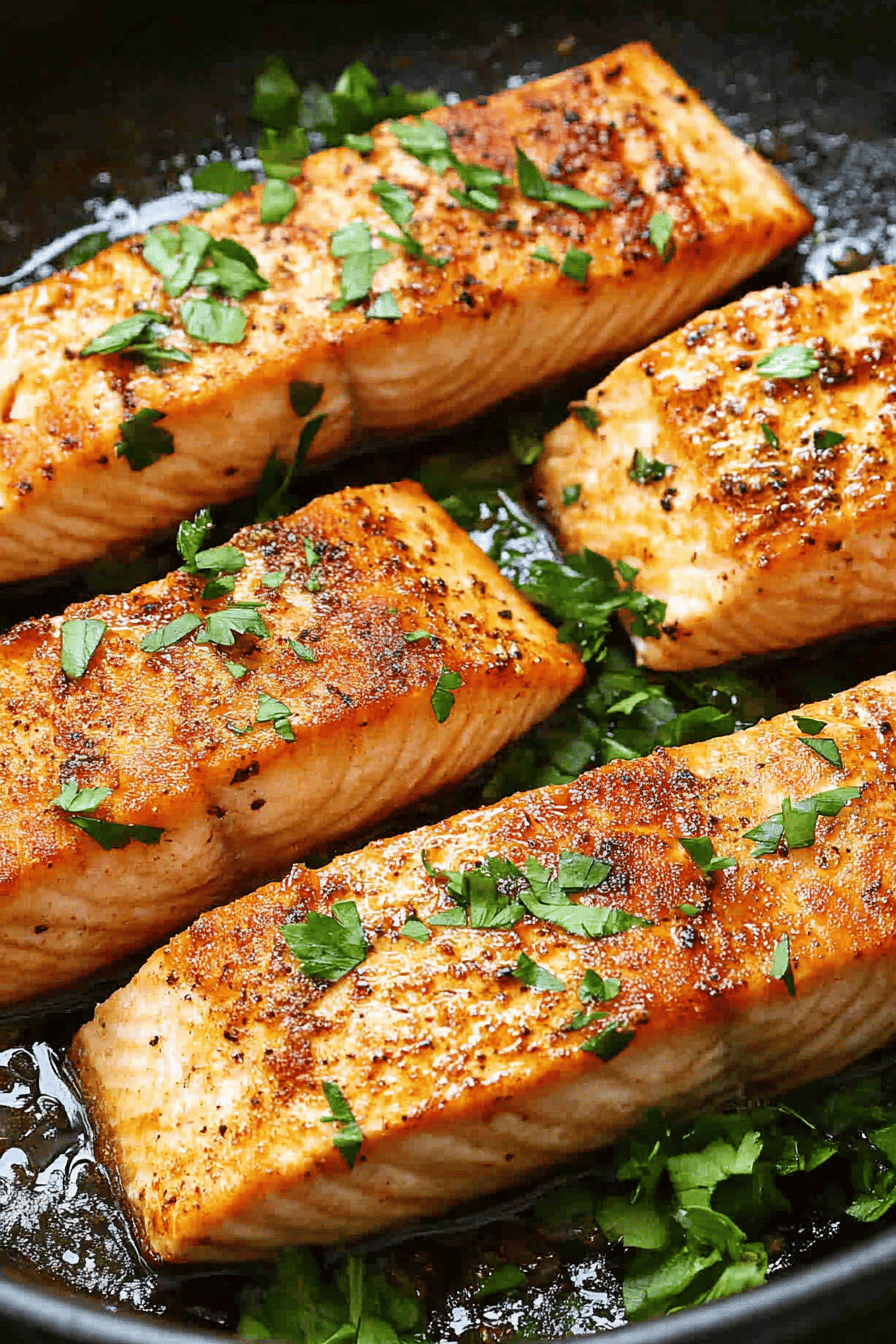 Easy Broiled Salmon Recipe Final Dish Presentation