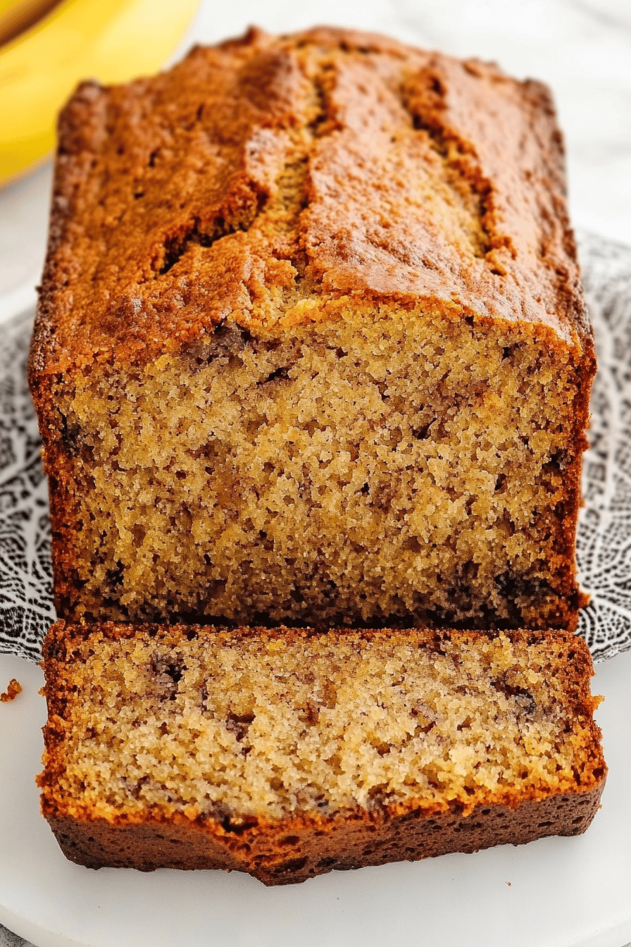 Easy Brown Sugar Banana Bread Recipe Final Dish Presentation