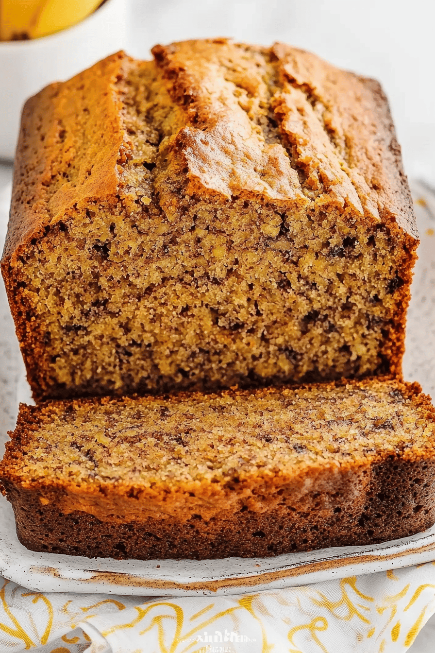 Easy Brown Sugar Banana Bread Recipe Final Dish Presentation