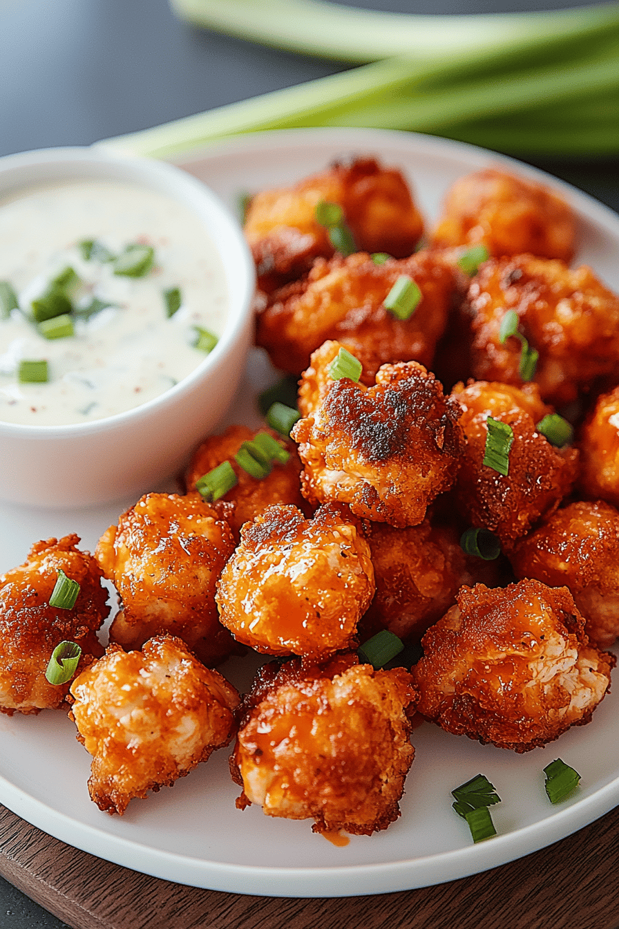 Easy Buffalo Chicken Bites Recipe Final Dish Presentation