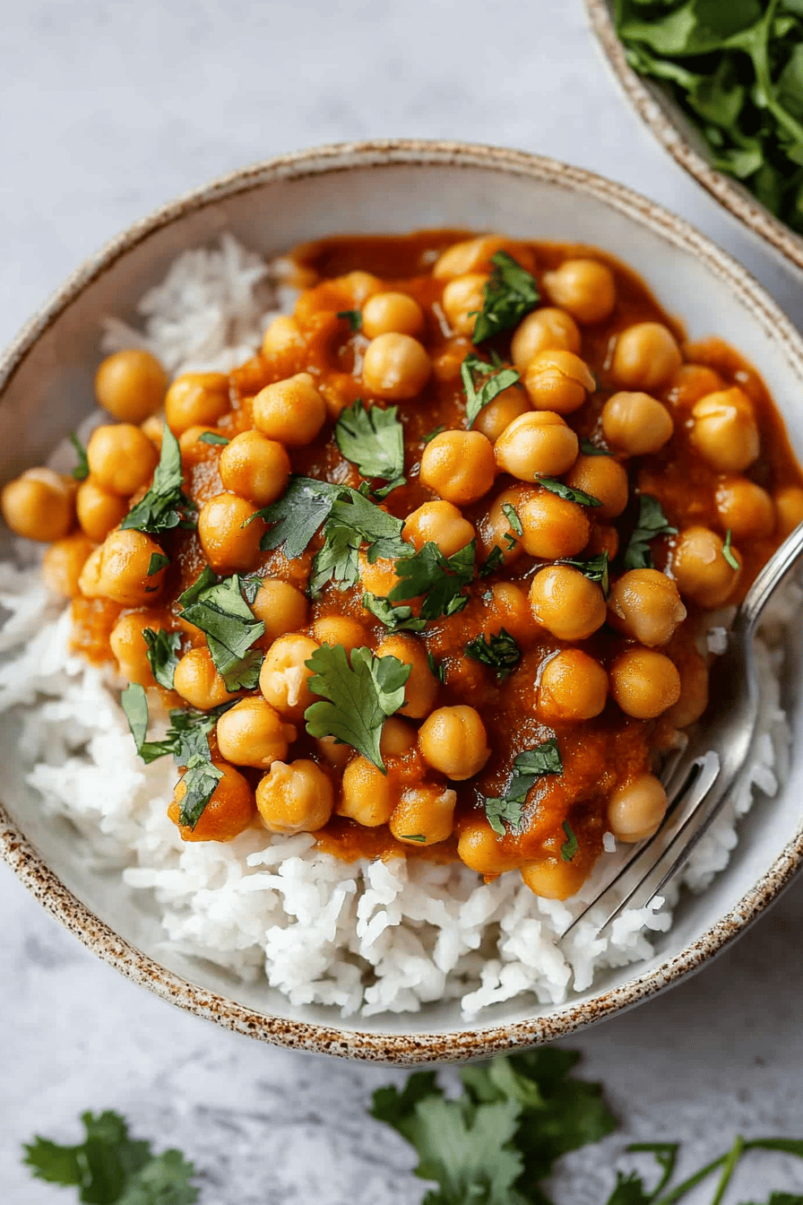 Easy Butter Chickpeas Recipe Final Dish Presentation
