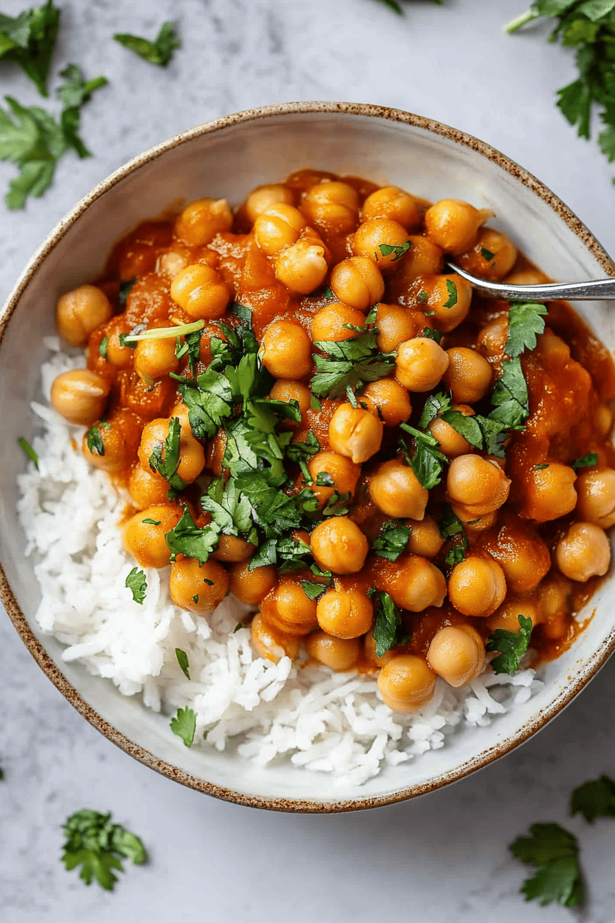 Easy Butter Chickpeas Recipe Final Dish Presentation