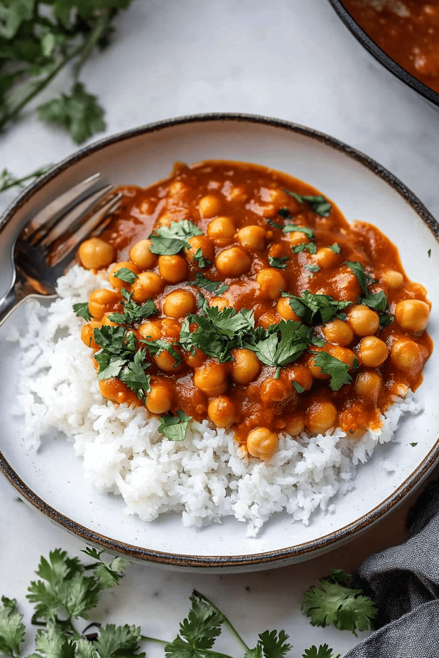 Easy Butter Chickpeas Recipe ingredients