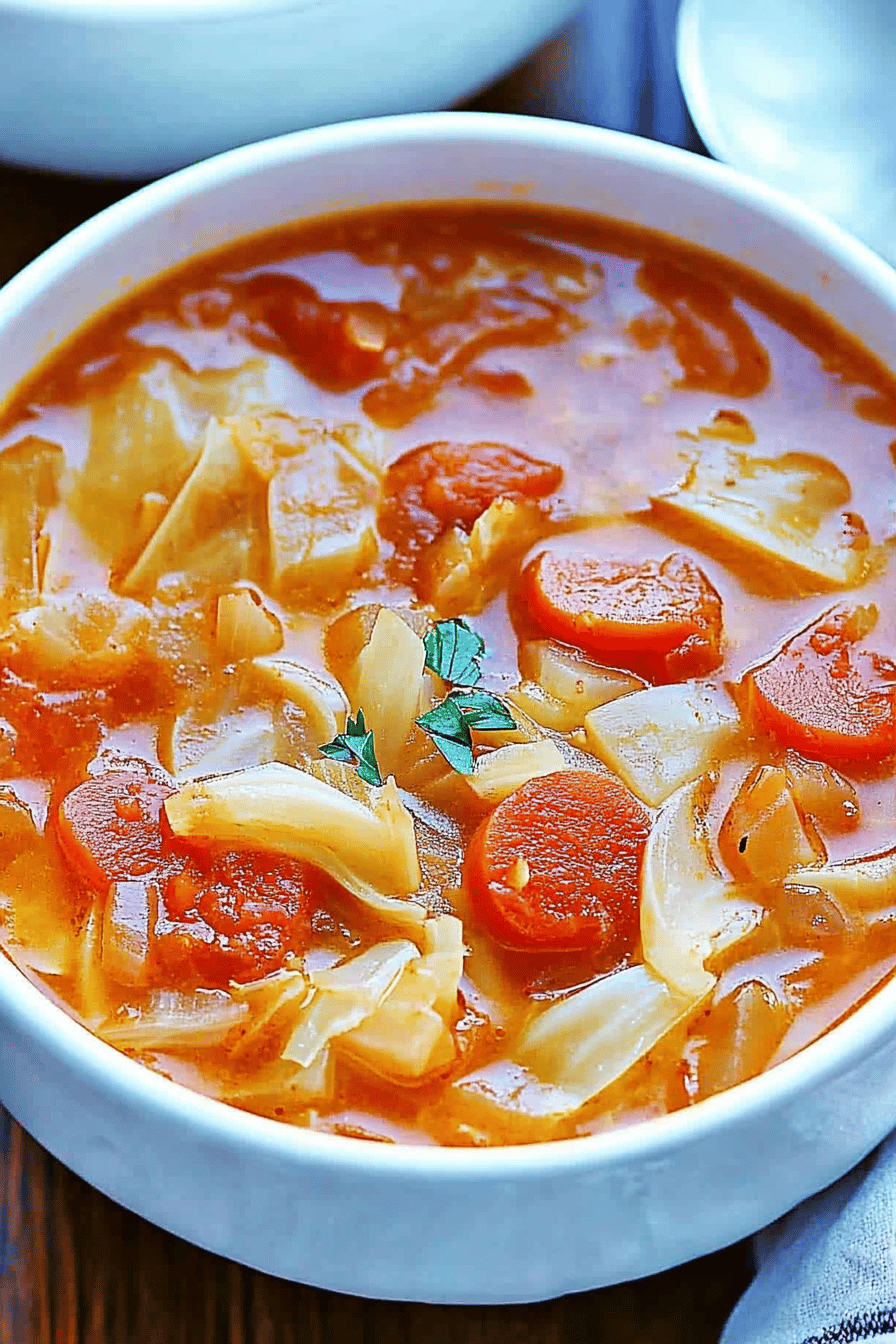 Easy Cabbage Soup Recipe ingredients
