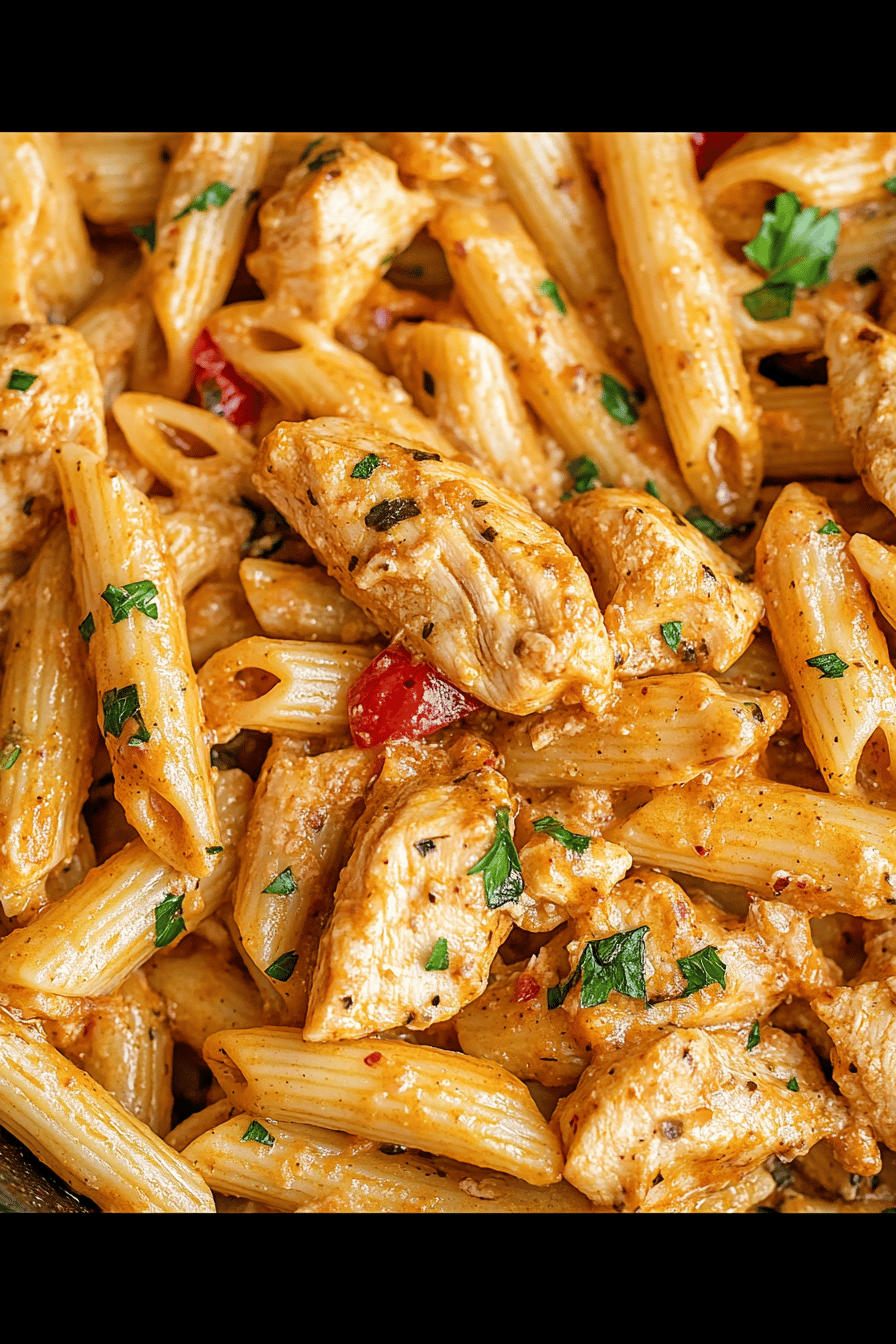 Easy Cajun Chicken Pasta Recipe Final Dish Presentation