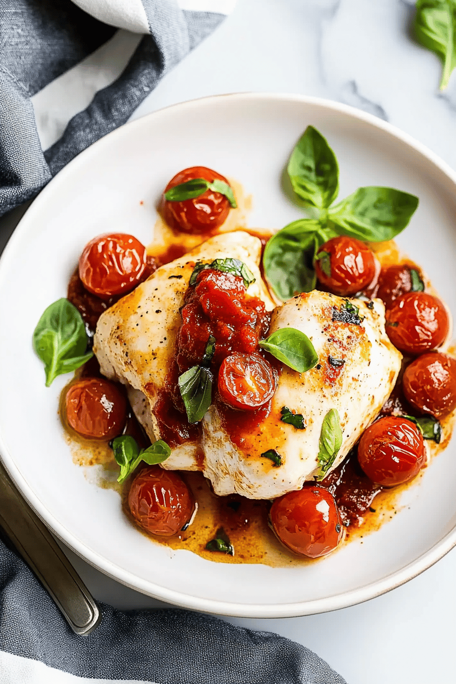 Easy Caprese Chicken Recipe Final Dish Presentation
