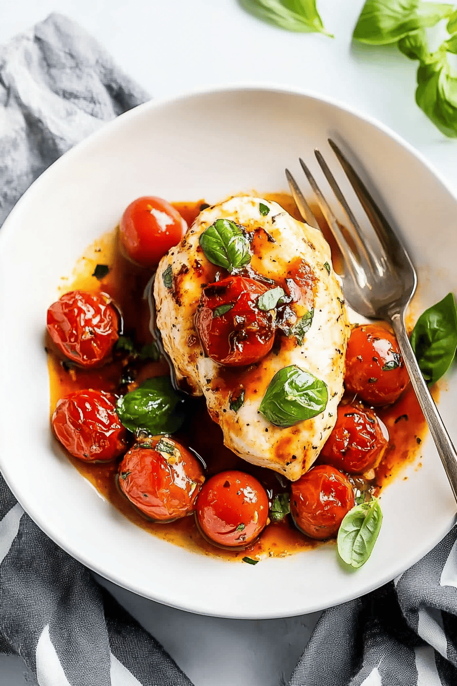 Easy Caprese Chicken Recipe Final Dish Presentation
