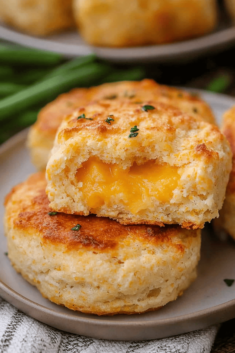 Easy Cheddar Corn Biscuits Recipe Final Dish Presentation