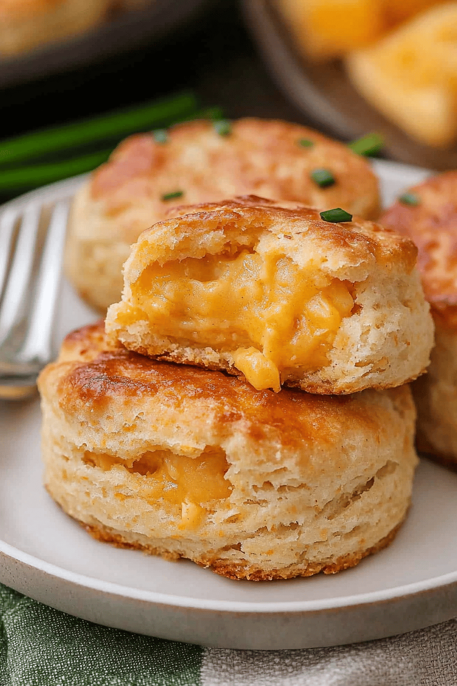 Easy Cheddar Corn Biscuits Recipe Final Dish Presentation