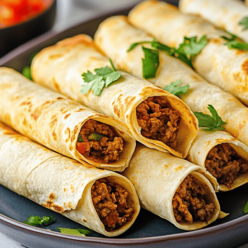 Easy Cheesy Beef Taquitos Recipe