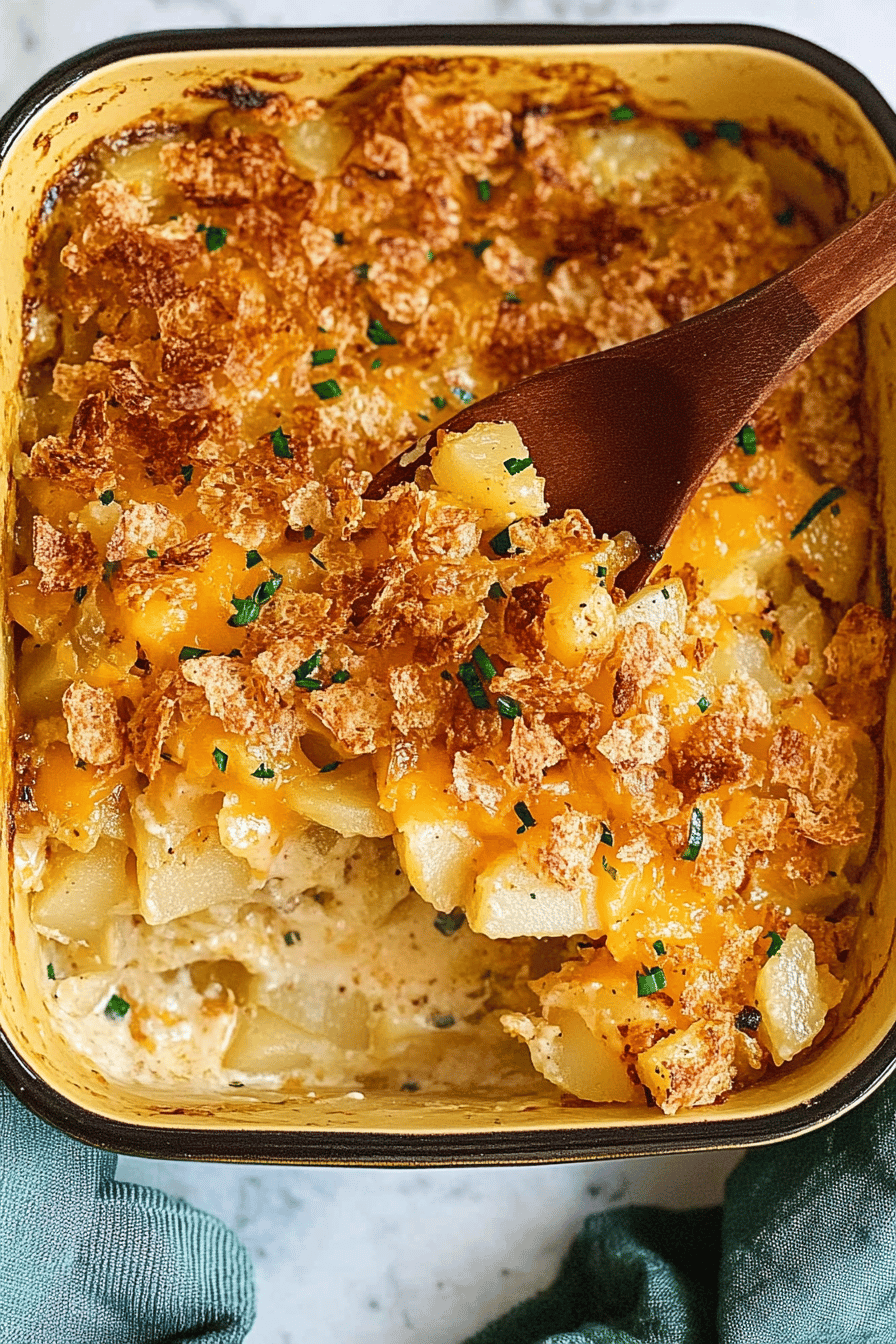 Easy Cheesy Potatoes Recipe Final Dish Presentation