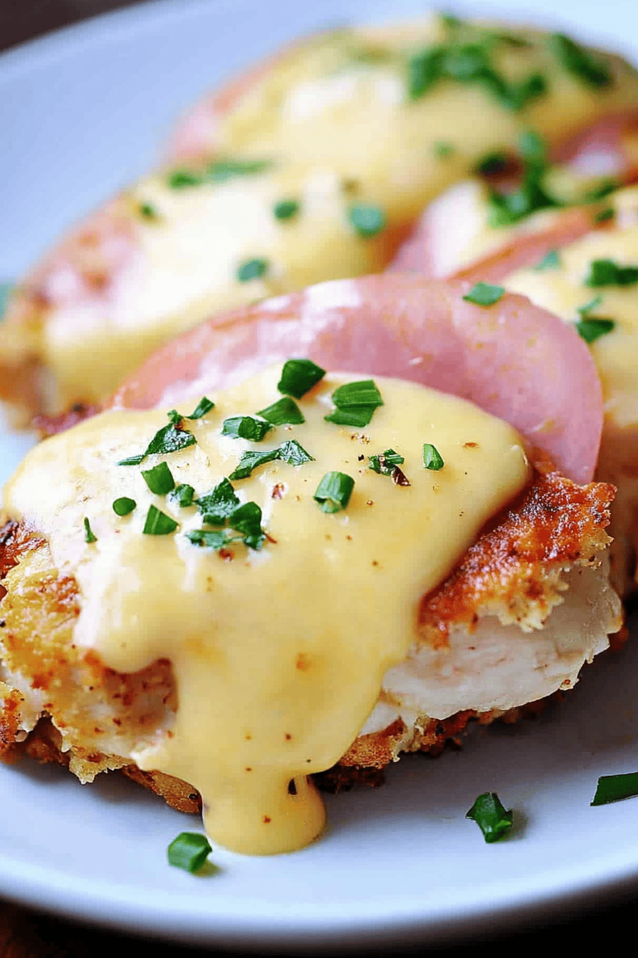 Easy Chicken Cordon Bleu Recipe Final Dish Presentation