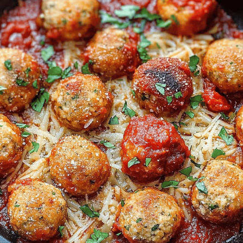 Easy Chicken Parmesan Meatballs Recipe
