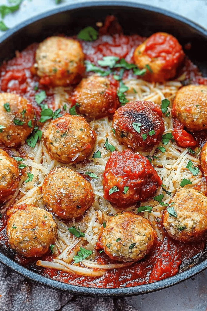 Easy Chicken Parmesan Meatballs Recipe